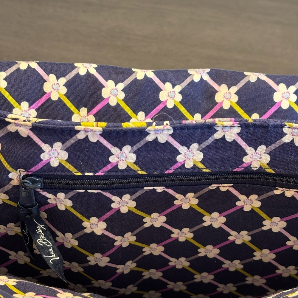 Vera Bradley Blue Purple Floral Quilted Women's Multi-purpose Bag - Picture 11 of 16
